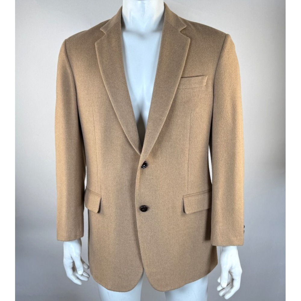 Brooks Brother 1818 Madison Loro Piana Camel Hair Blazer Men‎ 42L Lined 2-Button